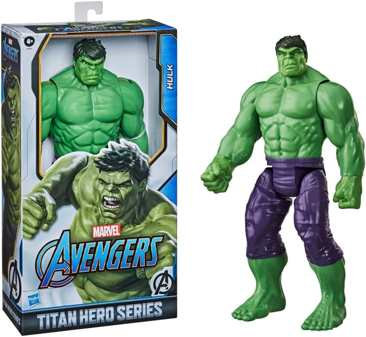 Hasbro E74755L2 Marvel Avengers Titan Hero Series Blast Gear Deluxe Hulk Action Figure, jucărie mare de 30 cm, inspirată din benzile desenate Marvel, pentru copii cu vârsta peste 4 ani