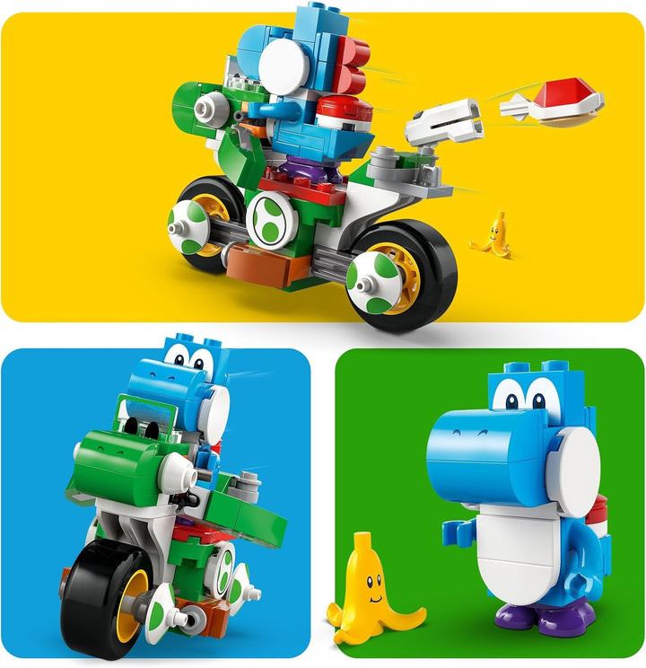 LEGO Super Mario: Mario Kart - Yoshi Bike, set de aventuri Nintendo de colecționat, cadou pentru copii, băieți, fete și gameri de la 7 ani, set de colecție cu figura Yoshi 72031