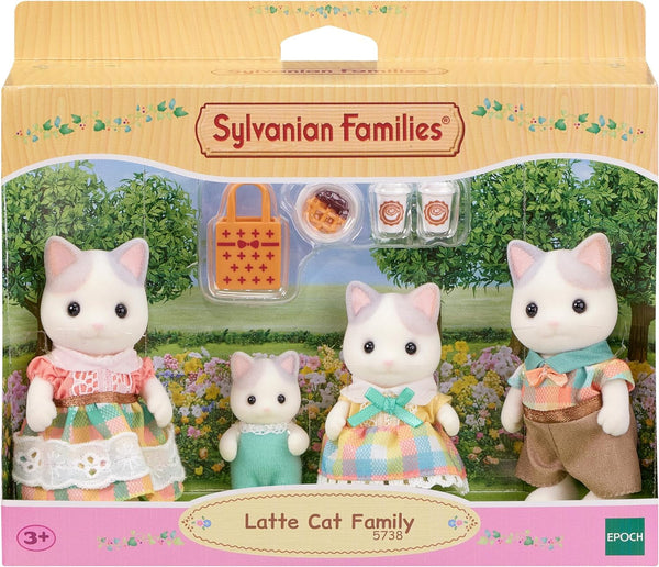 Sylvanian Families - 5738 Familia Milk Cat - Figuri pentru casa de păpuși