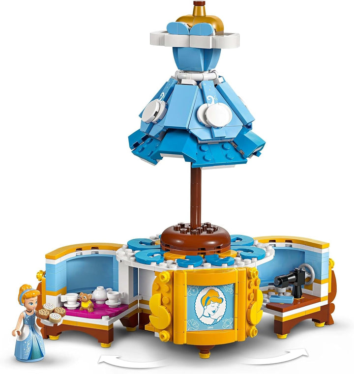 LEGO Ç€ Rochia prințesei Disney Cenușăreasa, jucărie pentru băieți și fete de la 9 ani - include un cuier pentru rochii, o mini păpușă Cenușăreasa și o figurină de șoarece - Playset creativ 43266