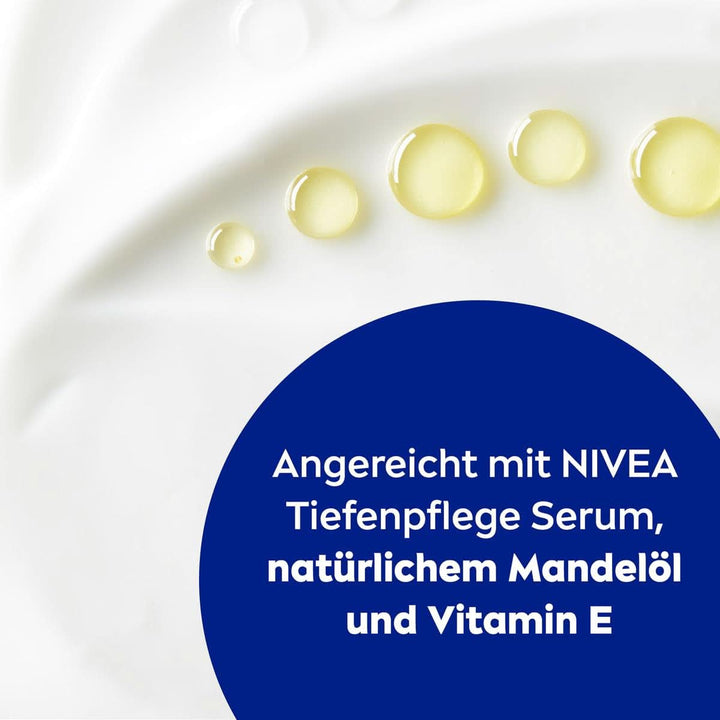 NIVEA Rich Body Milk, cremă de corp hrănitoare intensivă cu ulei de migdale, 400 ml