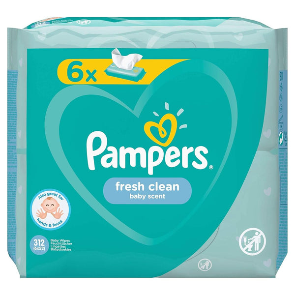 Pampers 81688049 Fresh Clean Baby Feuchttücher, Weiß