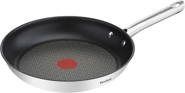 Tefal Duetto Pfanne A70408 | 32 Cm | Leichte Reinigung | Sichere Antihaftversiegelung | Temperaturindikator Thermo-Spot | Gesundes Kochen | Edelstahl-Kochgeschirr | Anbraten | Induktion