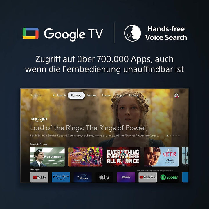 Sony BRAVIA, KD-43X80L, 43 Zoll Fernseher, LED, 4K HDR, Google TV, Smart TV, Works with Alexa, BRAVIA CORE, TRILUMINOS PRO, HDMI 2.1, Gaming-Menü Mit ALLM