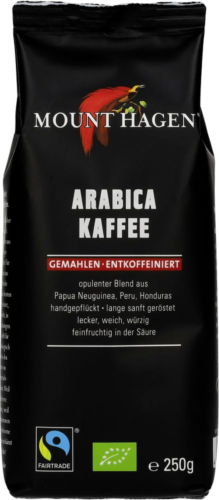 Bio FT Naturland Röstkaffee Arabica, Ganze Bohne, Entkoffeiniert, 250 G