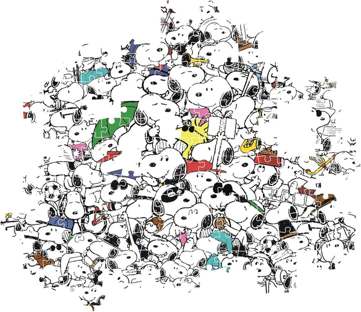 Clementoni - 39804 - Impossible Puzzle Peanuts - Puzzle 1000 de piese pentru adulți și copii de 14 ani, joc de îndemânare pentru întreaga familie