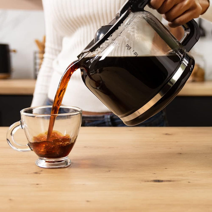 Cafetieră cu picurare programabilă Cecotec Coffee 66 Smart Plus. 980W, capacitate 12 cești, tehnologie extemaroma, funcție de autocurățare, design din oțel inoxidabil, ecran Lcd, capacitate 1,5L