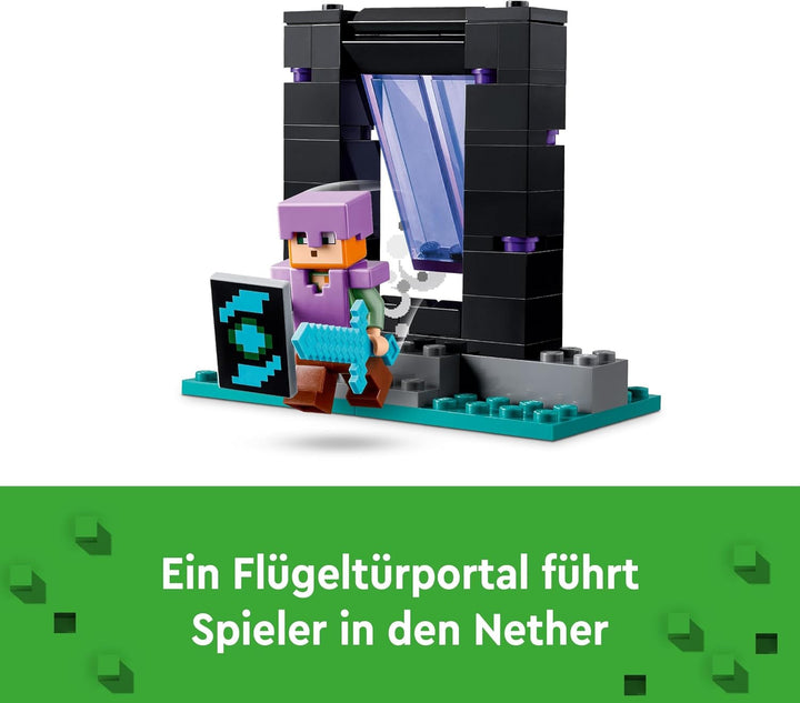 LEGO Minecraft The Armoury, set de jocuri cu figuri de eroi, arme de jucărie și figura Alex, jucărie de acțiune pentru băieți și fete, cadou pentru gameri și copii de la 7 ani 21252