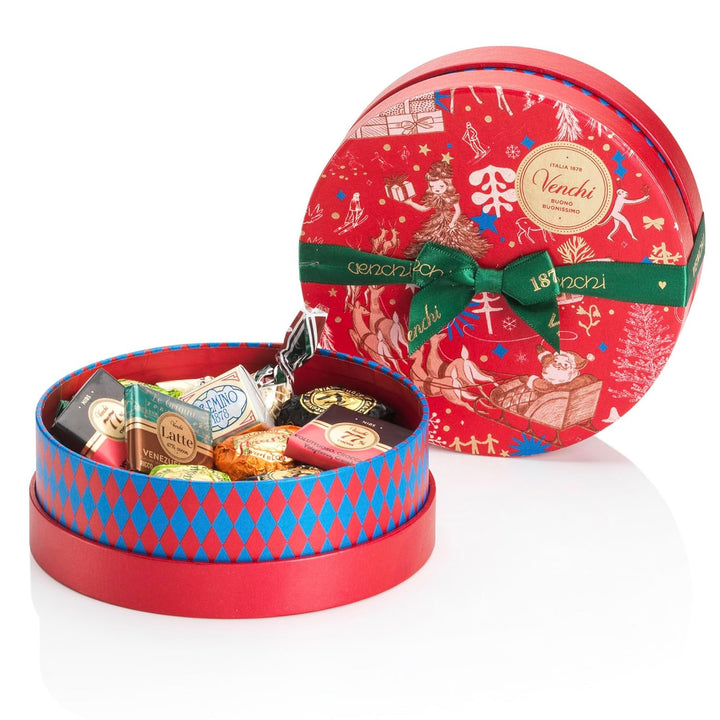 – Weihnachtskollektion – Geschenk-Hutschachtel Mit Verschiedenen Pralinen, 704 G – Geschenkidee – Glutenfrei