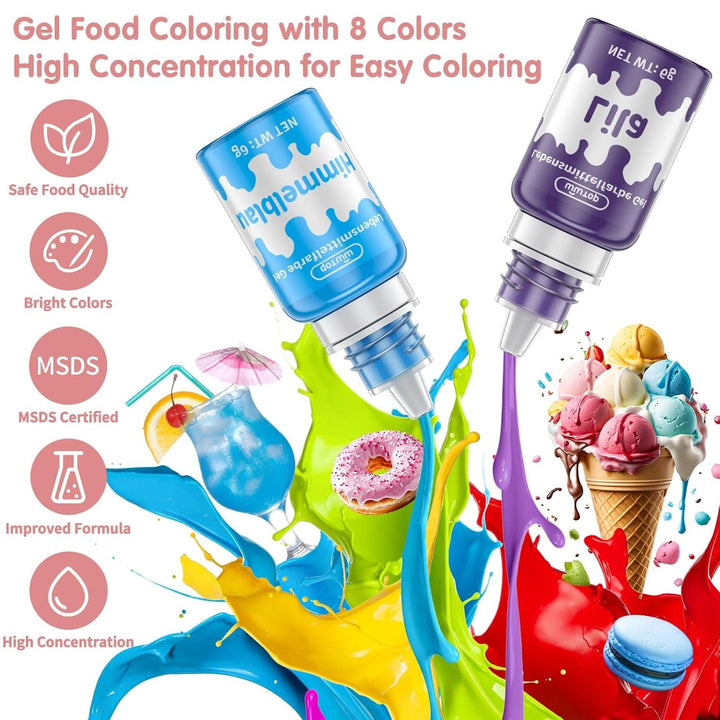 Coloranti alimentari gel, 6 grame sau 10 grame