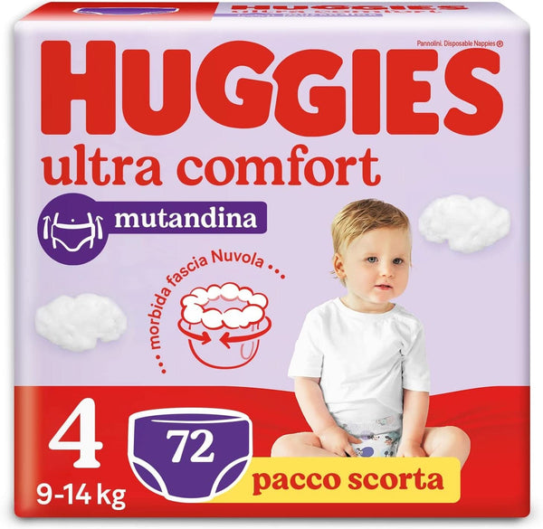 Huggies Ultra Comfort-Windelhöschen, Größe 4 (9-14 Kg), Packung Mit 72 Windelhöschen