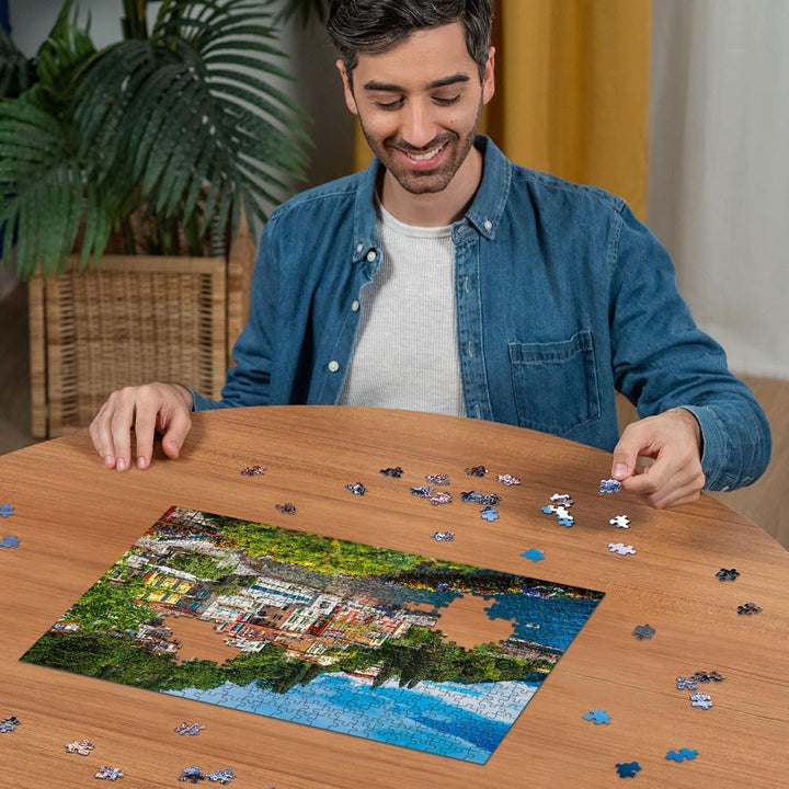 Ravensburger Puzzle 12000201 - Lacul Como, Italia - puzzle jigsaw de 500 de piese pentru adulți și copii de peste 10 ani, puzzle peisaj cu motive italiene