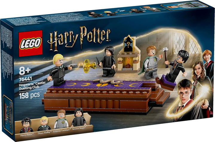LEGO Harry Potter Castelul Hogwarts: Clubul de duel, set de construcție Cu 4 minifigurine Incl. Draco Malfoy, Gilderoy Lockhart & Severus Snape, set Cu funcție Pentru băieți și fete cu vârsta de 8+ 76441