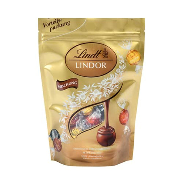 Lindt Schokolade LINDOR Kugeln Mischung | 399G | Ca. 30 Schokoladen Kugeln Vollmilch-, Weiße Und Dunkle Schokolade Mit Zartschmelzender Füllung | Pralinengeschenk | Schokoladengeschenk