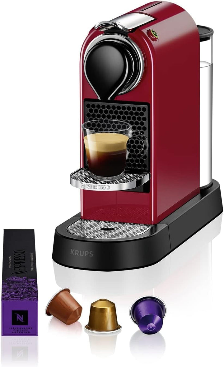 Nespresso Krups XN7615 Citiz&Milk mașină de capsule de cafea | 1260W | capacitatea rezervorului de apă 1L | presiunea pompei 19 bar | culoare roșu