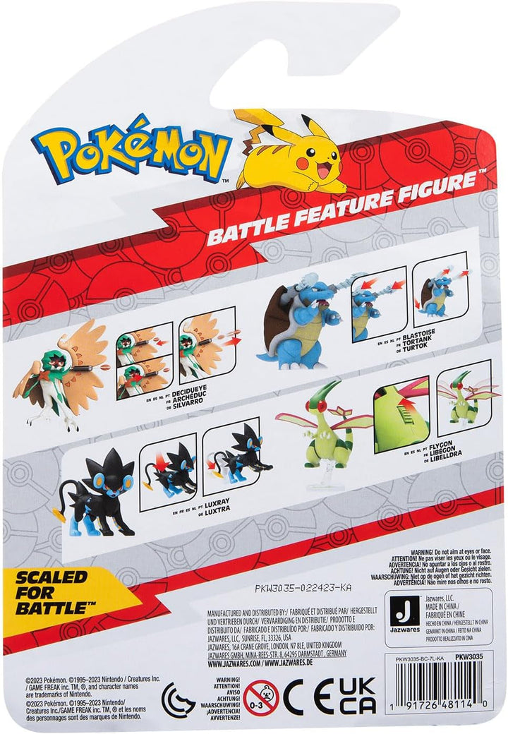 Pokémon PKW3035 - Battle Feature Figure - Turtok, figură mobilă oficială, 11.5 cm