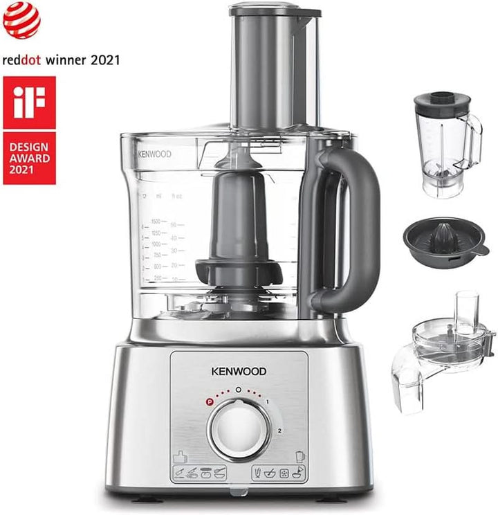 Kenwood Multipro Express Küchenmaschine 1000 Watt Schüssel 3L Mixer 1,5 L Standmixer Saftpresse Schneidezubehör Express Serve Zubehör