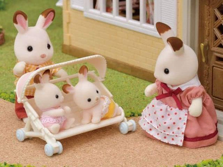 Sylvanian Families L5533 Cărucior pentru tripleți - casă de păpuși Playset