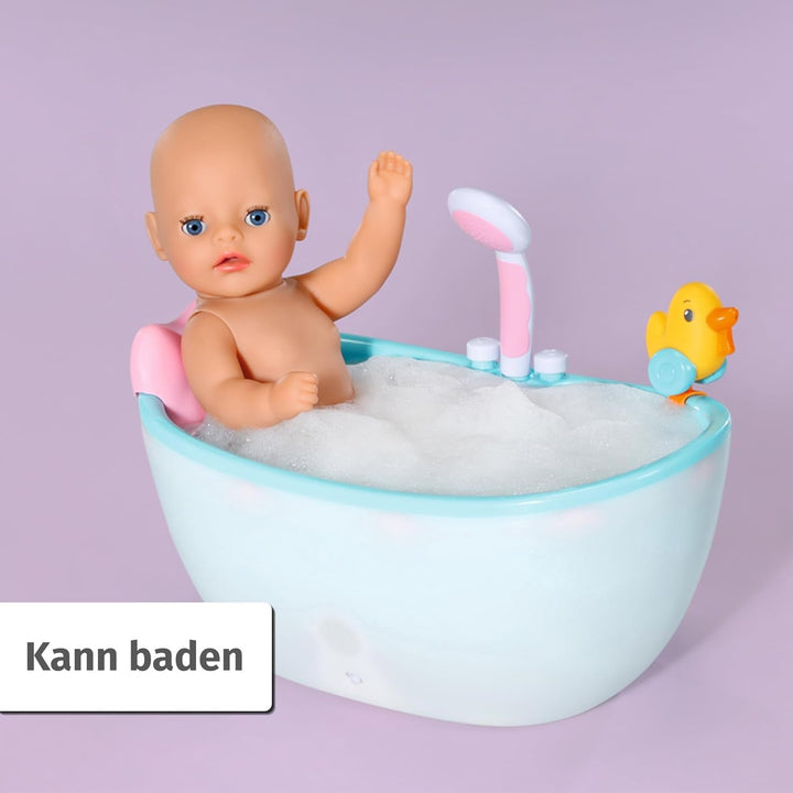BABY Born Lena (Little Baby Girl) 36Cm, păpușă cu 7 funcții pentru copii de la 1 an, funcționează fără baterie, păpușă mare de 36 cm
