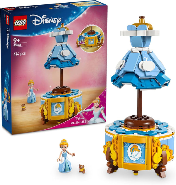 LEGO Ç€ Rochia prințesei Disney Cenușăreasa, jucărie pentru băieți și fete de la 9 ani - include un cuier pentru rochii, o mini păpușă Cenușăreasa și o figurină de șoarece - Playset creativ 43266