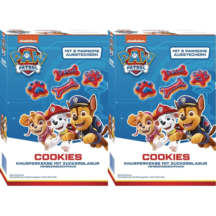 RUF X PAW Patrol Muffin Backmischung Mit Erdbeer-Geschmack, Für 12 Paw Patrol Muffins, Inkl.16 Oblaten-Auflegern Und Pawsome Muffin-Förmchen, 1 X 394G