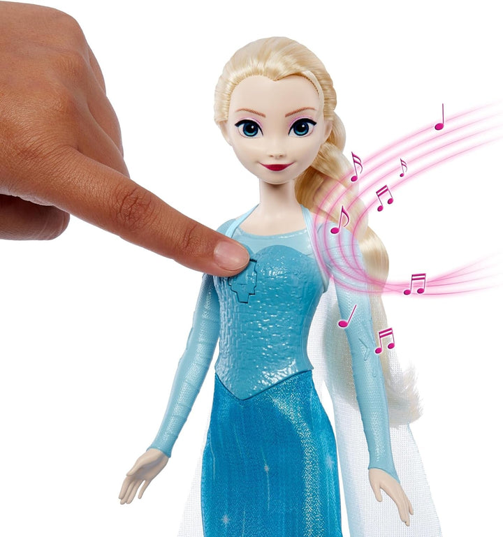 Disney The Ice Queen Elsa Doll, The Ice Queen Doll, păr blond pieptănat, mobilă, pantofi detașabili, cadouri Disney, jucării de la 3 ani, HLW47
