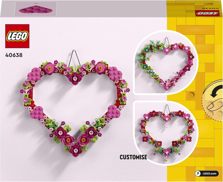Set de decorațiuni cu inimă LEGO, jucărie de construit pentru copii, fete și băieți de la 9 ani, decorațiuni pentru camera copiilor sau accesorii de perete, idee de cadou pentru Ziua Îndrăgostiților, Ziua Mamei sau ziua de naștere 40638
