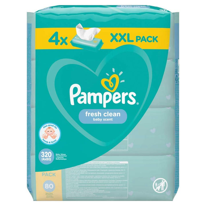 Pampers 81688049 Fresh Clean Baby Feuchttücher, Weiß