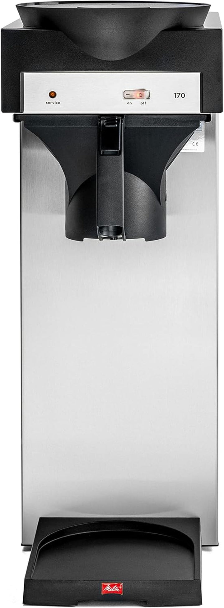Melitta 20347 Filtru de cafea pentru carafe cu vid, 170 MT, 2.2L, oțel inoxidabil / negru