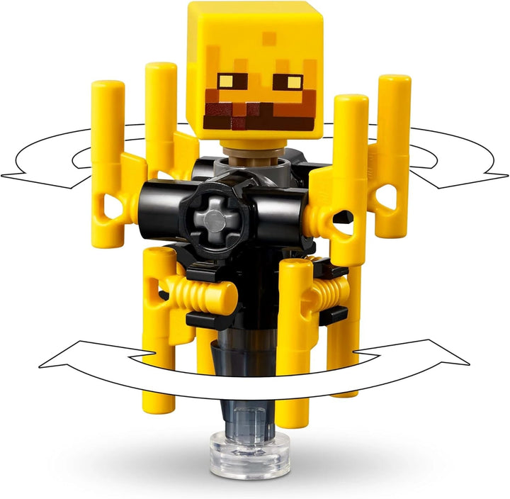 LEGO Minecraft Duelul de lavă din adâncuri, jucărie pentru fanii jocului video, fortăreață cu minifigurine, inclusiv Alex, scheletul Wither, Lohe și Strider, cadou pentru fete și băieți de la 6 ani 21266