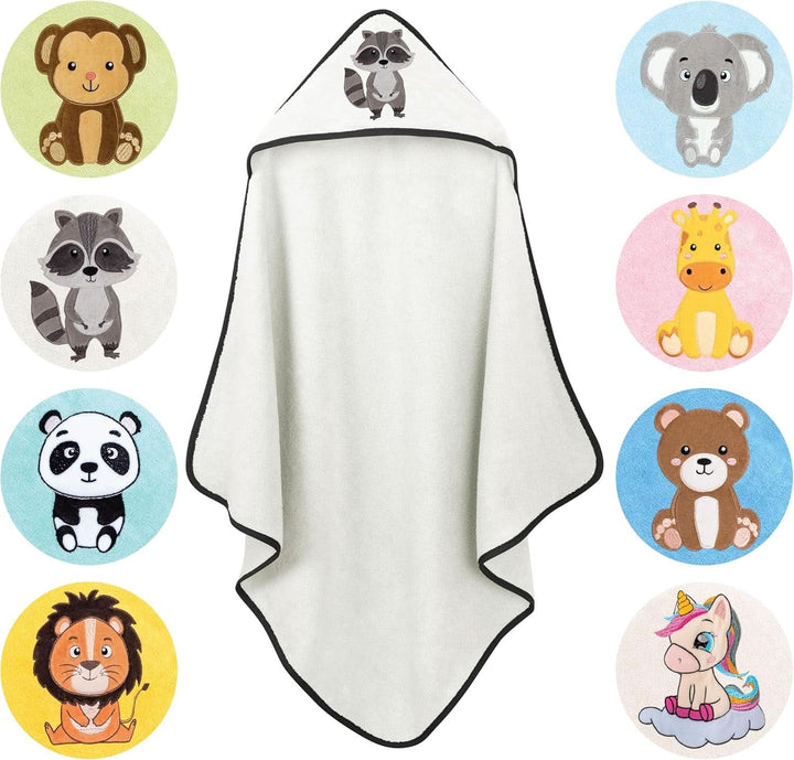 LAYNENBURG Premium Kapuzenhandtuch Baby - Badehandtuch Aus 100% Baumwolle - Oeko TEX - Handtuch Mit Kapuze Für Neugeborene & Kinder - Badetuch, Babyhandtuch Mädchen, Jungen (Einhorn 80 X 80Cm)