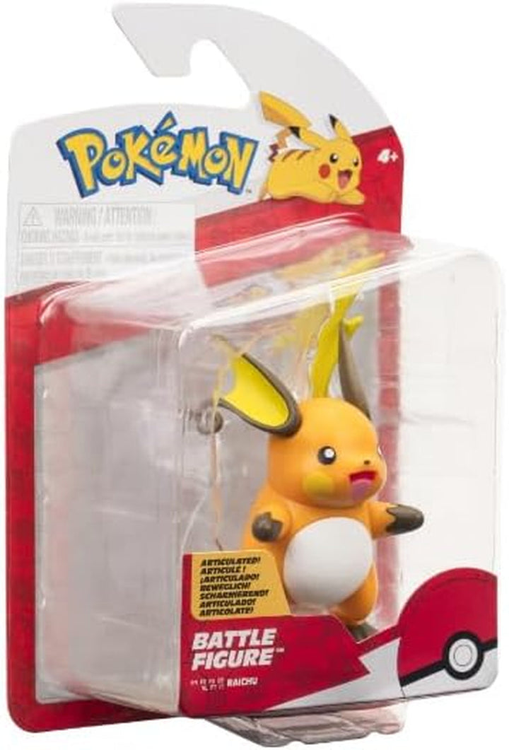 Pokémon Battle Figure Pack - 5Cm Figure Raichu Yellow/Orange - Pokemon Playset oficial pentru copii 4+ ani