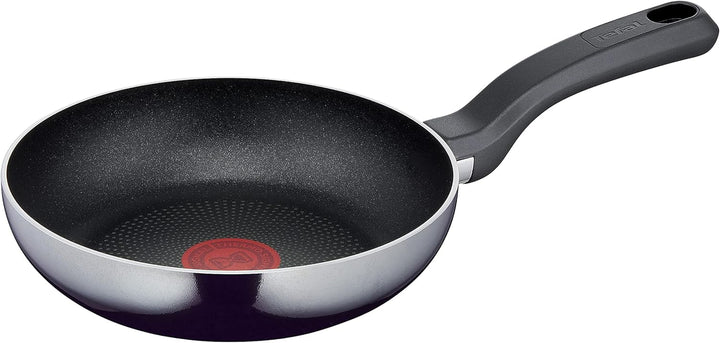 Tefal D52606 Resist Bratpfanne 28 Cm | Sichere Titanium Antihaftversiegelung | Thermo-Signal Temperaturindikator | Leichte Reinigung | Flame Protect-Technologie | Schwarz