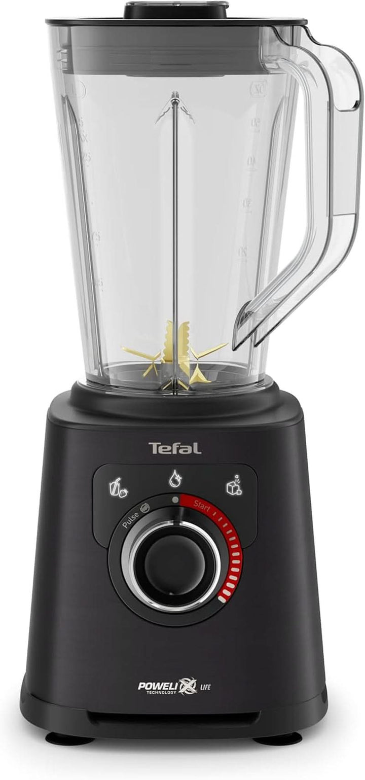 Tefal Perfectmix+ Standmixer, 3 Automatische Programme, Powelix-Klingentechnologie, Air Cooling System, 2 L Kapazität, Tritan-Behälter, Inkl. Spatel, Schwarz, BL88A831