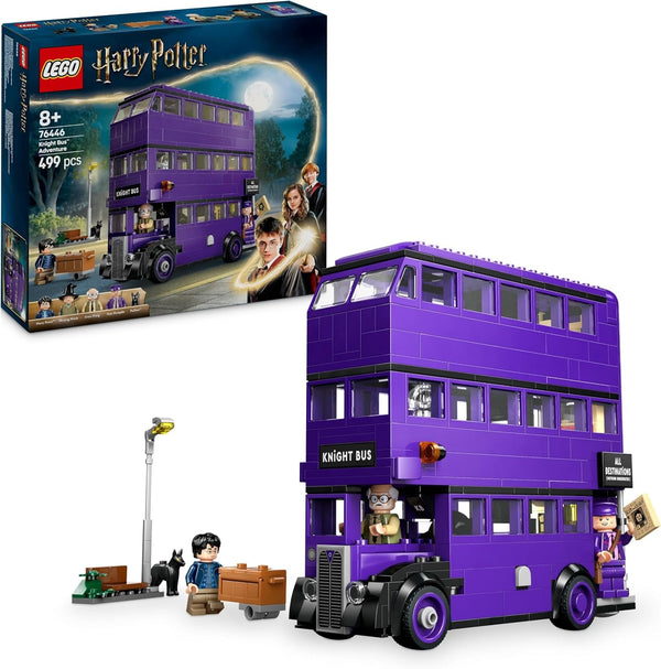 LEGO Harry Potter Adventures With The Travelling Knight, set de construcție cu 5 minifigurine, inclusiv Ernie Prang, Stan Shunpike & Padfoot, jucărie de autobuz pentru fanii lumii vrăjitorilor, băieți și fete de la 8 ani 76446
