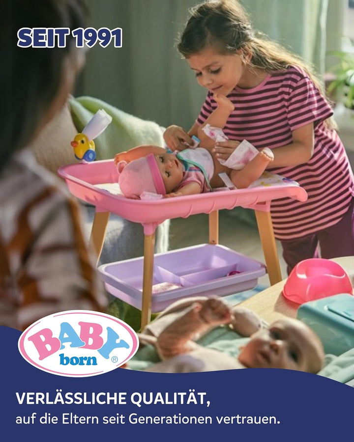 BABY Born Mermaid - Păpușă înaltă de 43 cm - Păr de înaltă calitate cu șuvițe colorate - Aripioară luminoasă - Funcționează cu baterii - Potrivit pentru copii de la 3 ani în sus, verde
