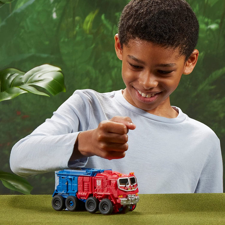 Jucarii Transformers pentru filmul Rise of the Beasts, Smash Changer Optimus Prime figura din 6, 22.5 cm