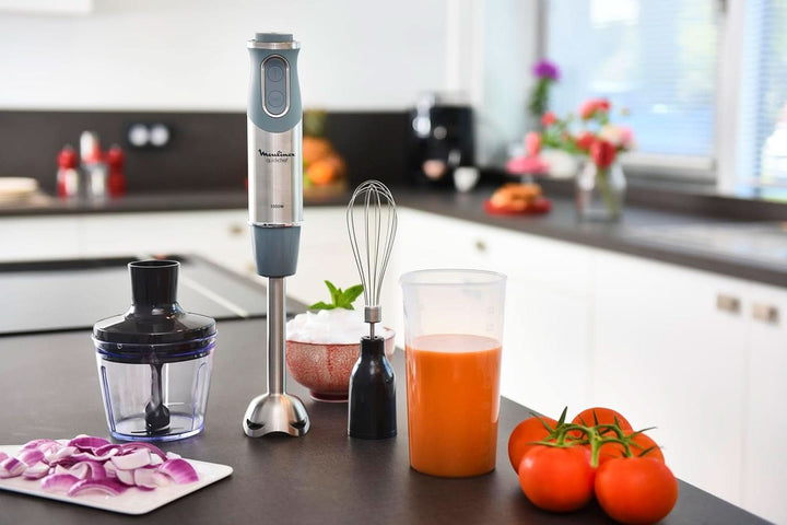 Quick Chef Quickchef – Stabmixer Mit 3 Zubehör, Edelstahl, 10 Geschwindigkeiten, 1000 W