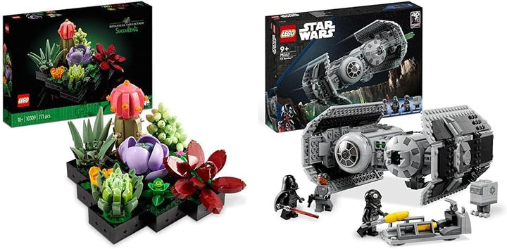 LEGO Botanicals Succulents - Set de construcție flori artificiale pentru adulți - Set de construcție buchet de flori - Hobby creativ și decorațiuni pentru casă - Idee de cadou pentru femei și bărbați - Colecție botanică (9 plante) 10309