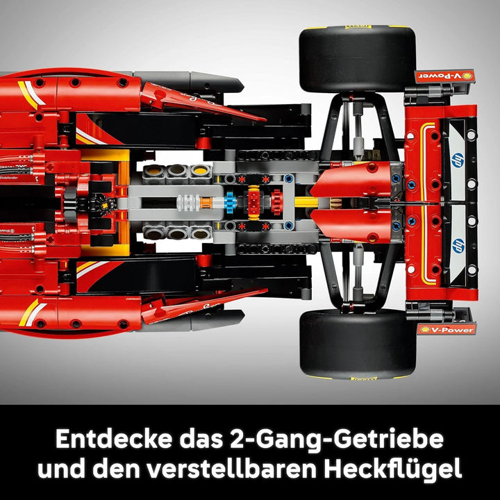 LEGO Technic Ferrari SF-24 F1 Race Car - Mașină model pentru adulți - Set Formula 1 de colecție - Motor V6, cutie de viteze, direcție și DRS la scara 1:8 - Cadou pentru fanii sporturilor cu motor și ai mașinilor de curse 42207