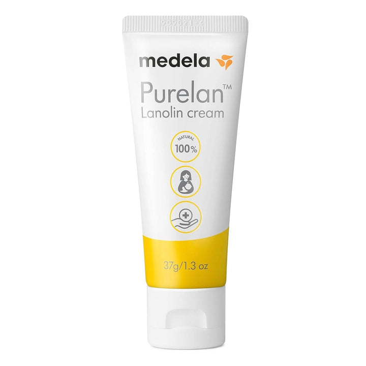 Medela Purelan 37G Lanolin Nipple Cream - Fast Relief for Sore Nipples and Dry Skin, 100% Natural, Hypoallergenic, Dermatologically Tested and Free from Fragrance