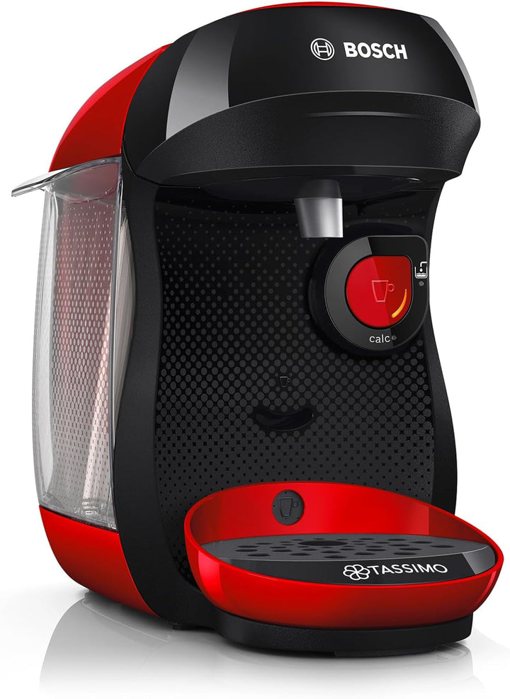 Bosch Tassimo Happy Friendly mașină de capsule TAS107E, Peste 70 de băuturi, Potrivit pentru toate ceștile, Oprire automată, Durabil, Perfect dozat, Economisitor de spațiu, 1400 W, Crem / negru