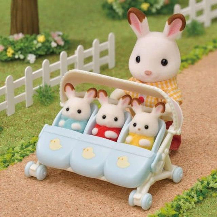 Sylvanian Families L5533 Cărucior pentru tripleți - casă de păpuși Playset