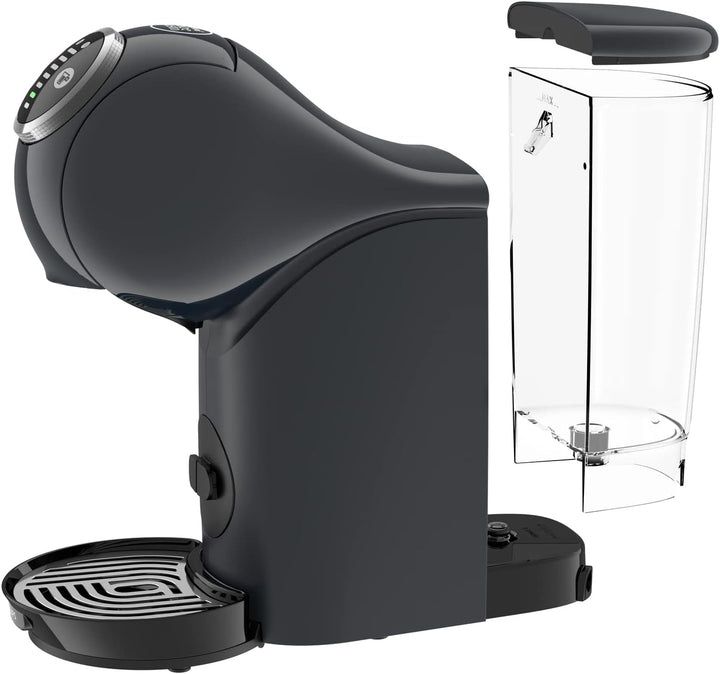 NESCAFÉ Dolce Gusto Genio S plus by KRUPS, mașină de cafea cu capsule, Espresso Boost, selecție de temperatură, băuturi calde și reci, presiune pompă 15 bar, rezervor de apă 0.8L, 1500 wați, Cosmic Grey, KP340B