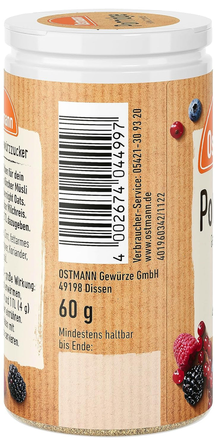 Ostmann Gewürze – Porridge Gewürzzucker, Aromatischer Mix Mit Zimt & Kakao, Zum Würzen Von Oatmeal, Milchreis Und Anderen Süßen Spezialitäten, Vegan, 60 G (Verpackungsdesign Kann Abweichen)