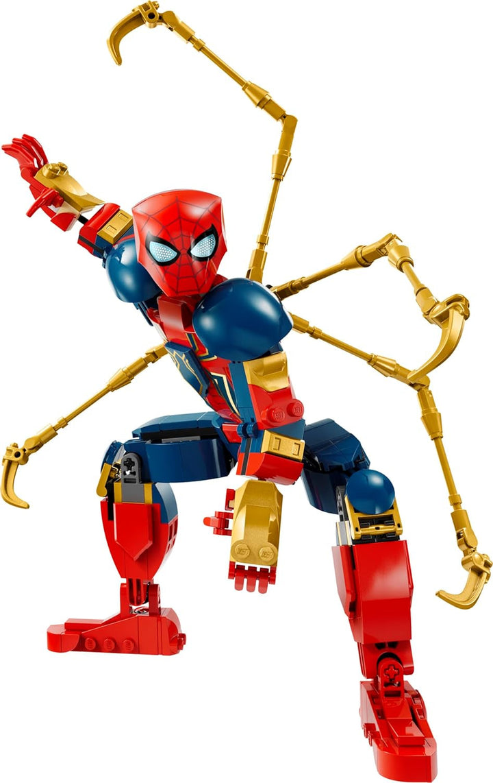 Figurină de construcție LEGO Marvel Iron Spider-Man, jucărie de acțiune cu supereroi pentru copii cu vârsta peste 8 ani, băieți și fete, set cu armură, model construibil, idee de cadou Avengers pentru fanii filmelor Marvel 76298
