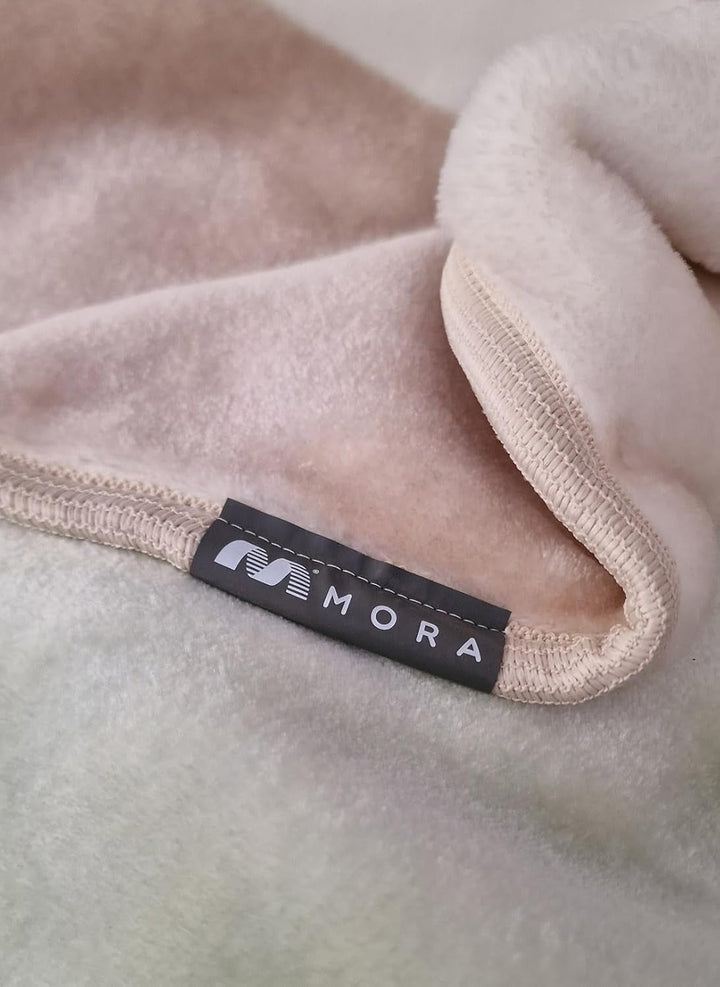 MANTAS MORA Pătură imprimată, volum mare, 100% poliester, 450 G/M², moale, pentru toamnă/iarnă, Design Harmony K60, 260 X 240 cm, pentru paturi cu 160/180 cm, albastru