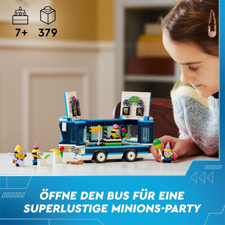 LEGO I - Simply Incorrigible 4 Minioni și autobuzul de petrecere, set de joacă pentru I - Simply Incorrigible 4, jucărie pentru copii, cadou creativ Minioni pentru băieți și fete de la 7 ani 75581