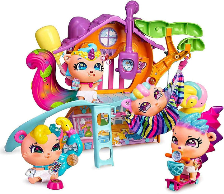 The Bellies from Bellyville - Casa Beastree, Casa Beasties Prietenii Bellies, Accesoriu pentru păpuși, Cadouri (Famosa 700015795)