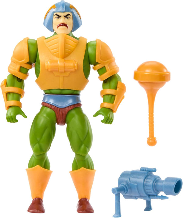 Jucărie Masters of the Universe Origins, Man-At-Arms Duncan figurină de acțiune din colecția de desene animate, înălțime aprox. 14 cm, erou cu armură detașabilă și accesorii, HYD25